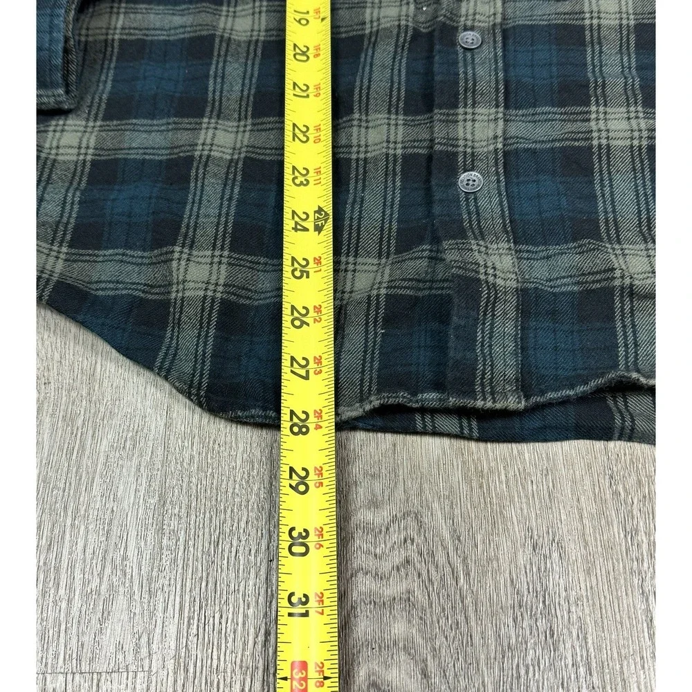 True Religion Mens Flannel Shirt Plaid Button Down Long Sleeve Casual Medium